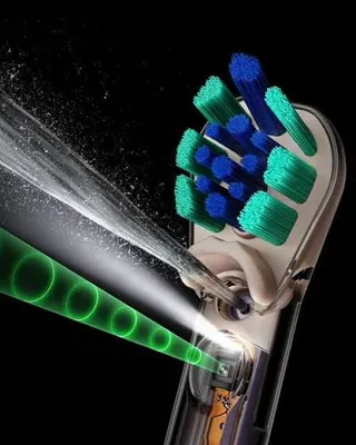 Dyson CameraJet electric toothbrush with camera-guided liquid jet designed to clean between teeth